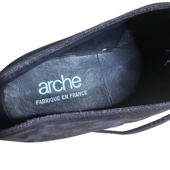 Arche Women's Eggplant Purple Nubuck Johiro Lace Up Derbies *Unique* - Size 40 - Picture 7 of 10